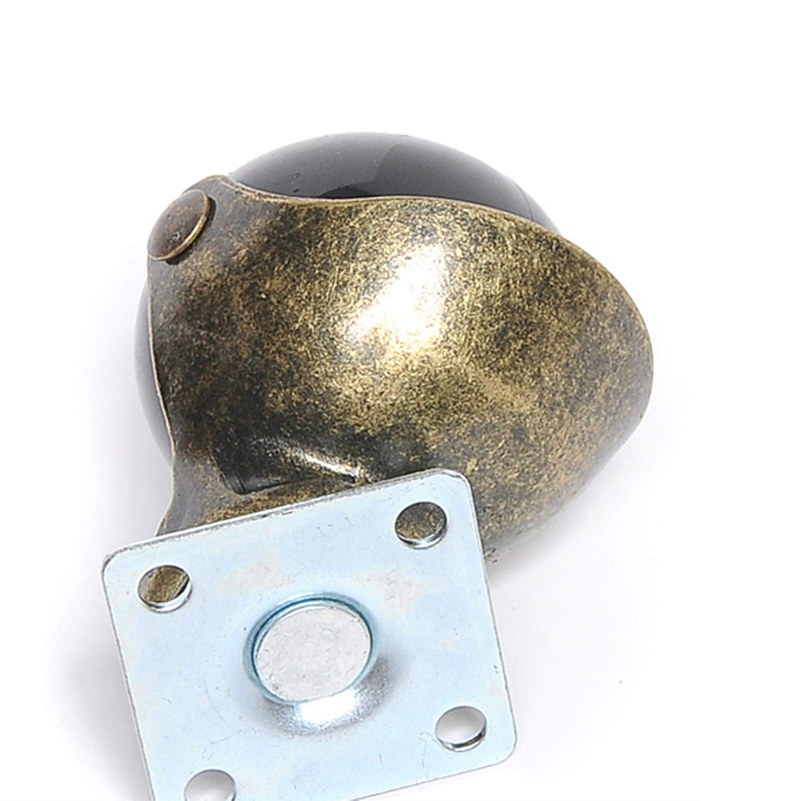 Ruote girevoli, 4 Ruote girevoli a Sfera, Ruote girevoli in Nylon da 2" e 50 mm, Ruote girevoli di Ricambio per mobili antichi (Freno + Universale)