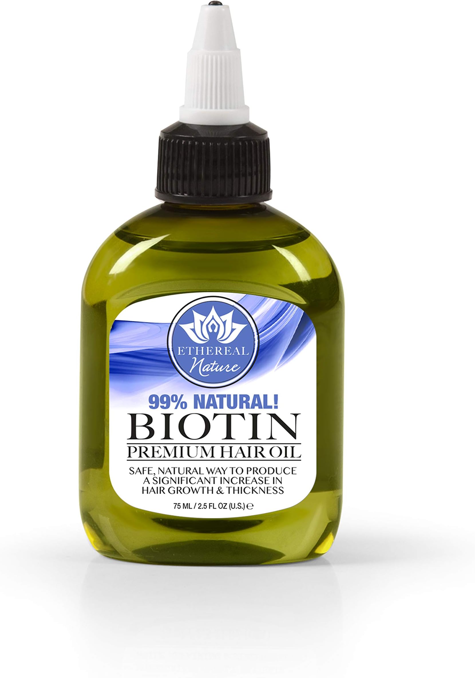 Ethereal Nature 99% Natural Hair Oil Blend with Biotin, clear, 2.54 Fl Oz