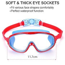 2 Pack Kids Swim Goggles, Swimming Glasses for Children from 3 to 15 Years Old
