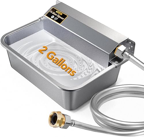 Dispensador automático de agua para perros de 2 galones, dispensador de agua para perros de acero inoxidable 304 para granja, pollo, mascotas, para