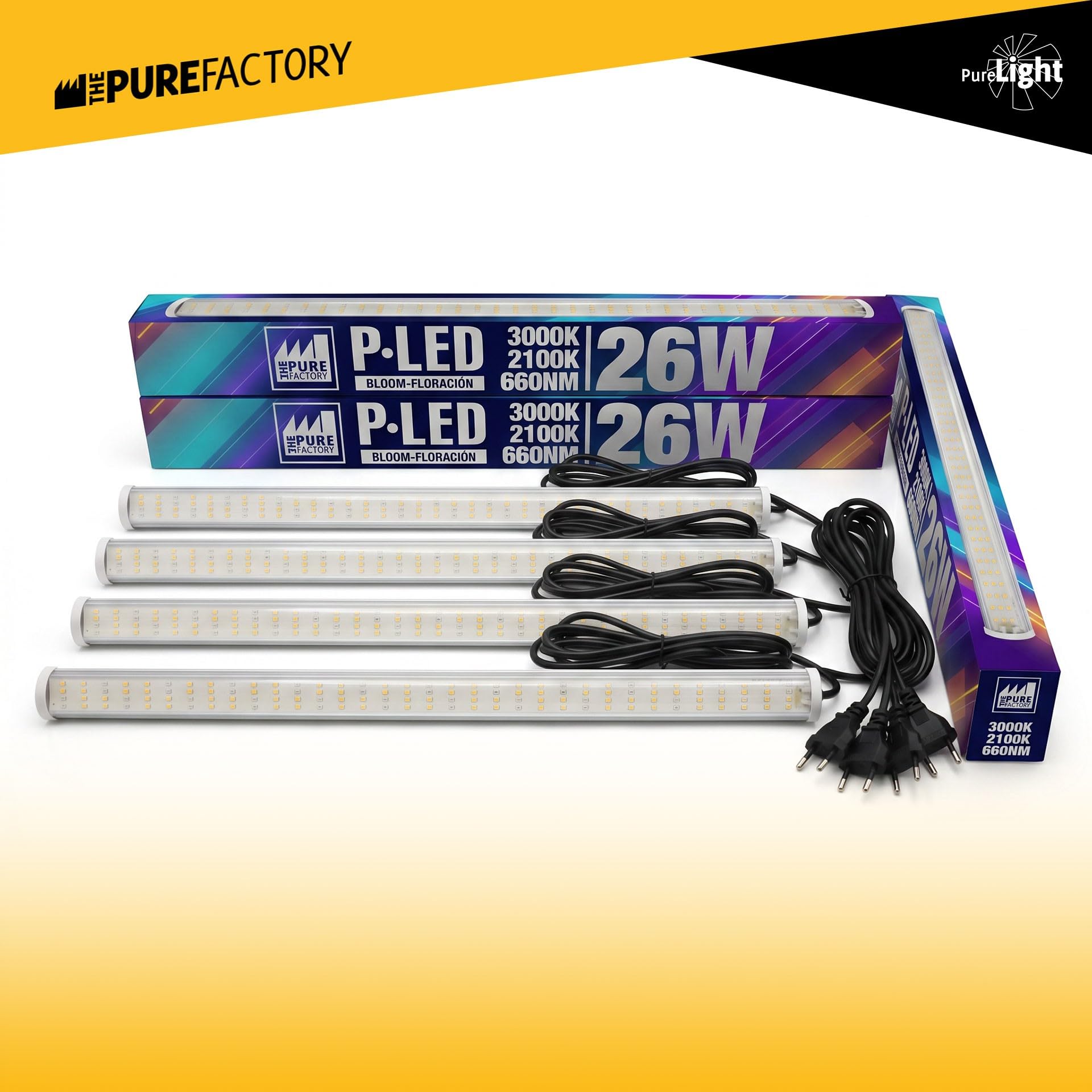 Pure LED 26W 2100K Floración/Bloom | Eficiencia energética para cultivo indoor | Luz ideal para maximizar el crecimiento y floración de plantas