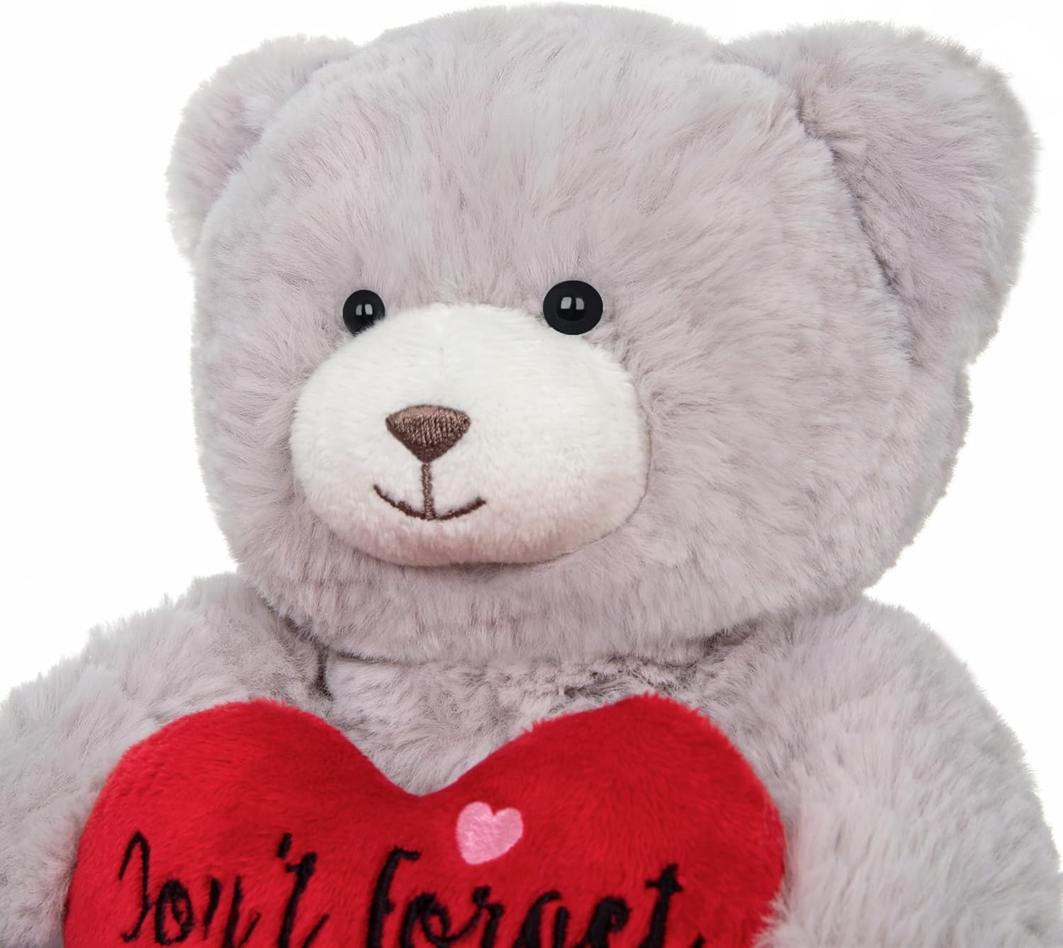 My OLi Stuffed Bear Animals with Red Heart 7” Plush Teddy Bear Toys Valentines Bear for Babies Girlfriend Wife Mom Gray - Image 4