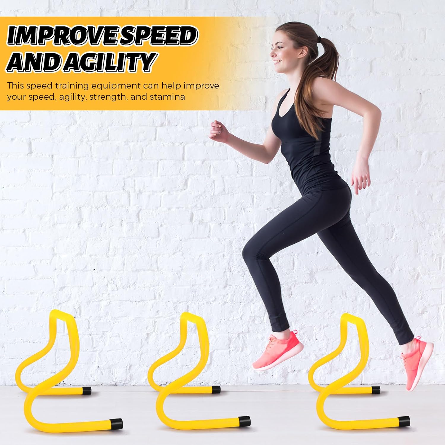 Wettarn 20 Pcs 9" Speed Training Agility Hurdles for Athletes Training Hurdles Reliable Training Hurdle Plyometric and All Purpose Hurdles Training Equipment for Soccer Basketball Football