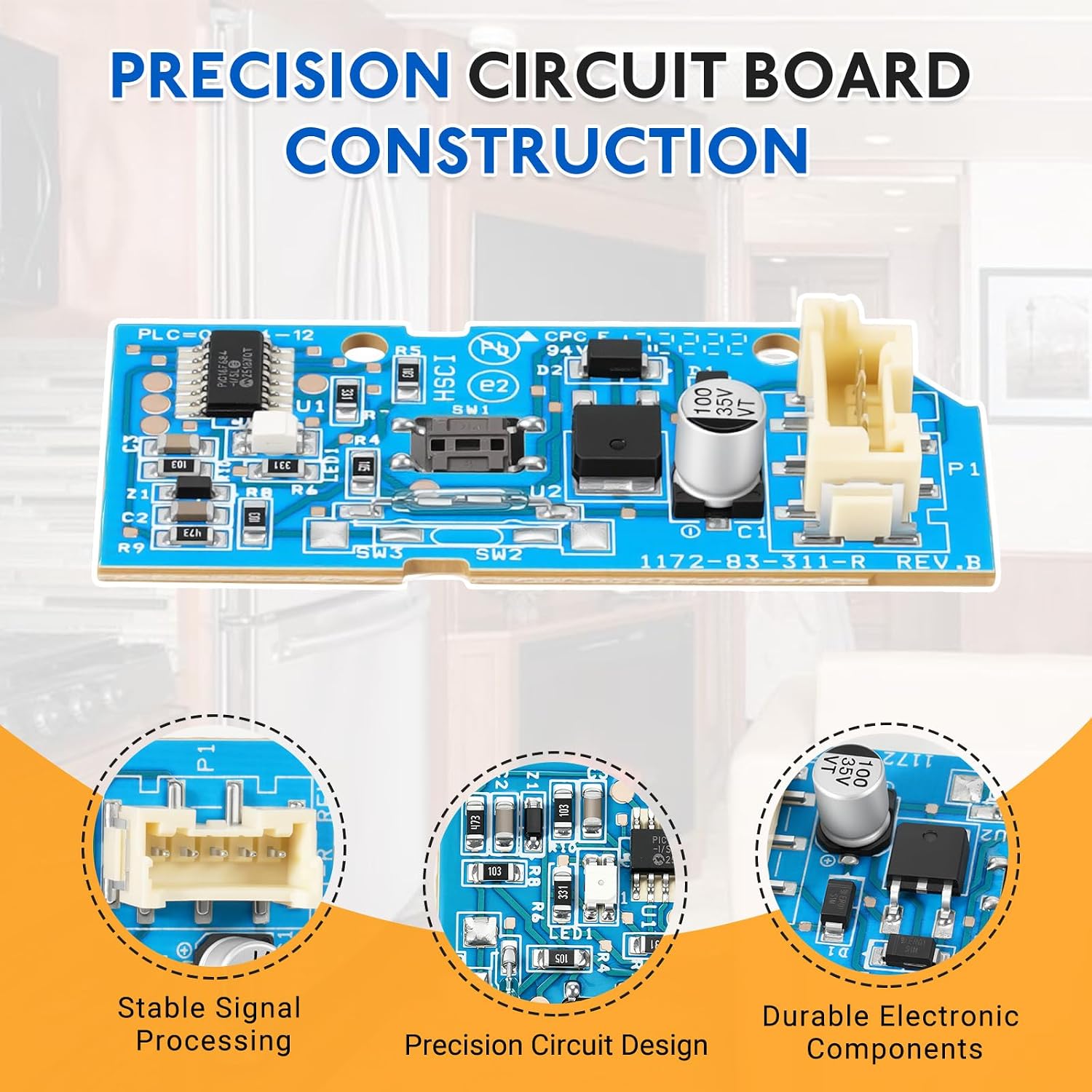 631363 Refrigerator Optical Control Circuit Board Eyebrow Board Compatible with Norcold N611V N811V Models with Serial Number 17781054 and Above