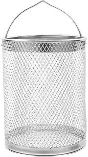Cabilock Stainless Steel Oil Filter Pot with Mesh Strainer 4.68 Inch Fryer Oil Strainer for Kitchen Grease Filtration and Deep Fryer Accessories