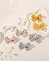Vista 8 de jollybows Mini lazos forrados para el cabello para bebés, bebés, niños pequeños, niñas y adolescentes – 24 pinzas pequeñas de 2 pulgadas