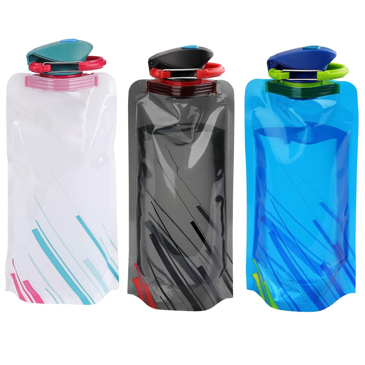 Catelves 3 Trinkbeutel 700 ml, Faltflaschen für Festival und Outdoor