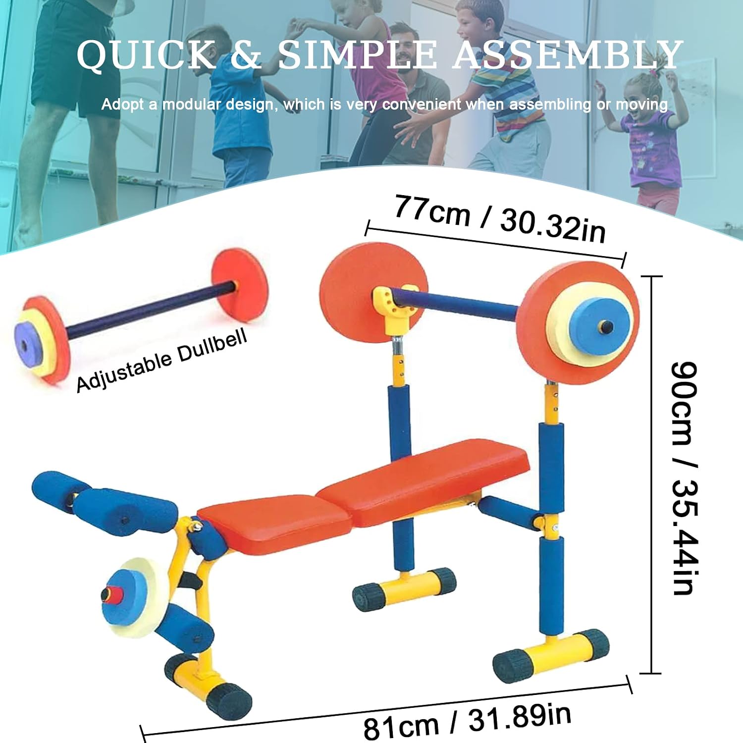 Children's Workout Equipment, Fun and Fitness for Kids, Kids Weight Dumbbell Set, Kids Fitness Exercise Equipment for Beginner Exercise, Boys and Girls