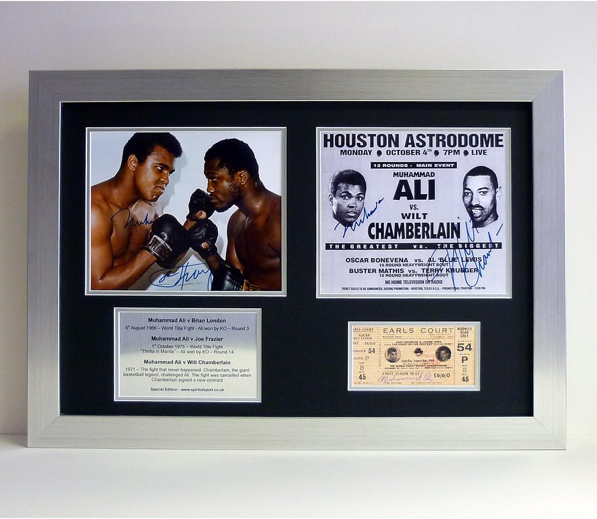 Spirit of Sport Muhammad Ali signed & framed tribute montage