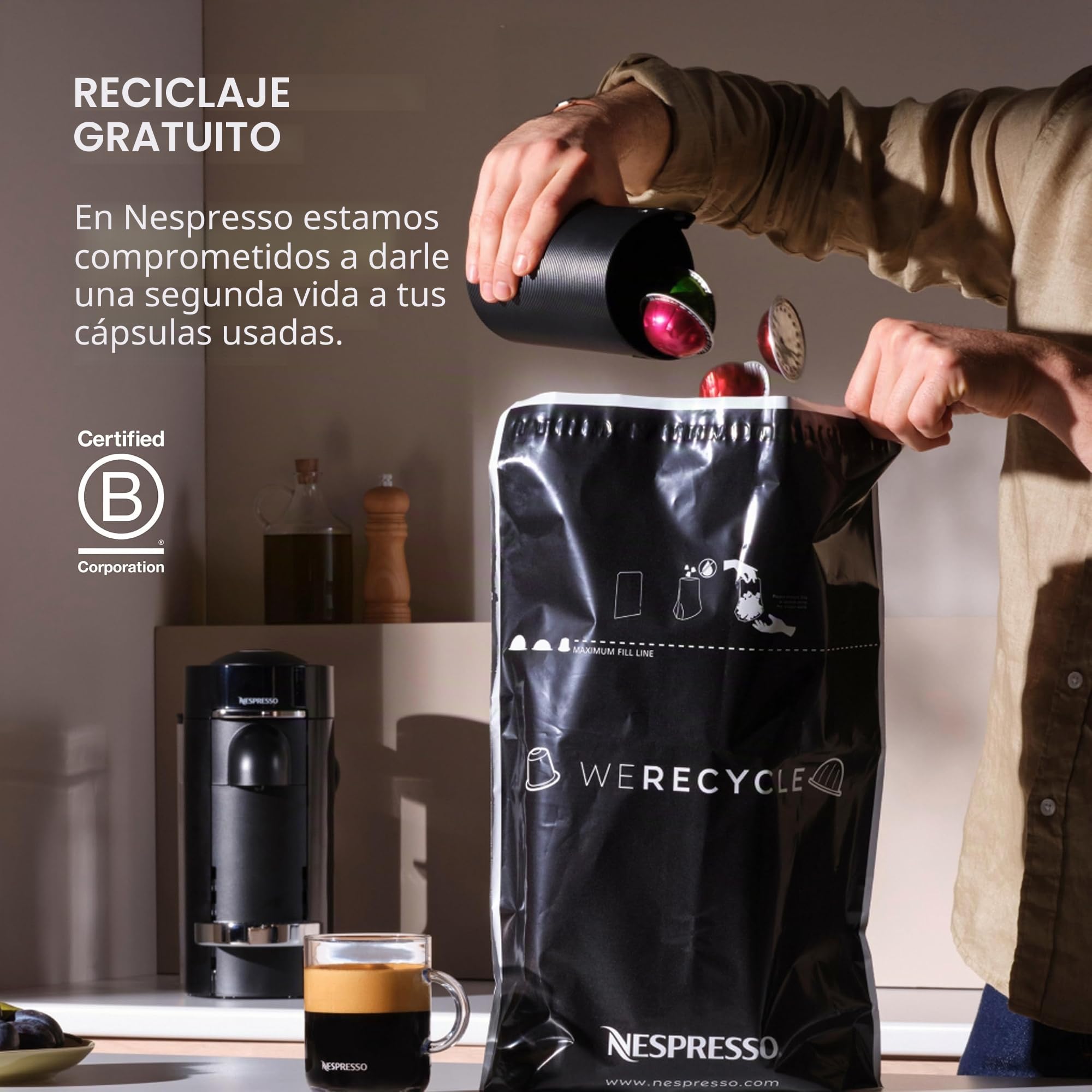 Nespresso Vertuo, Altissio, tostado medio, 50 cápsulas de café espresso | Paquete de 1 cápsula