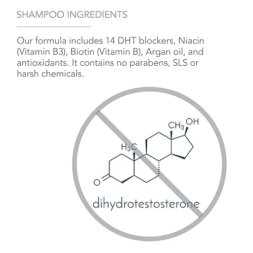 Miniatura 4 de Champú de aceite de Argán terapia para el crecimiento del cabello Pure Body Naturals16 oz libre de sulfato, con Biotin, suministro de 3 meses,