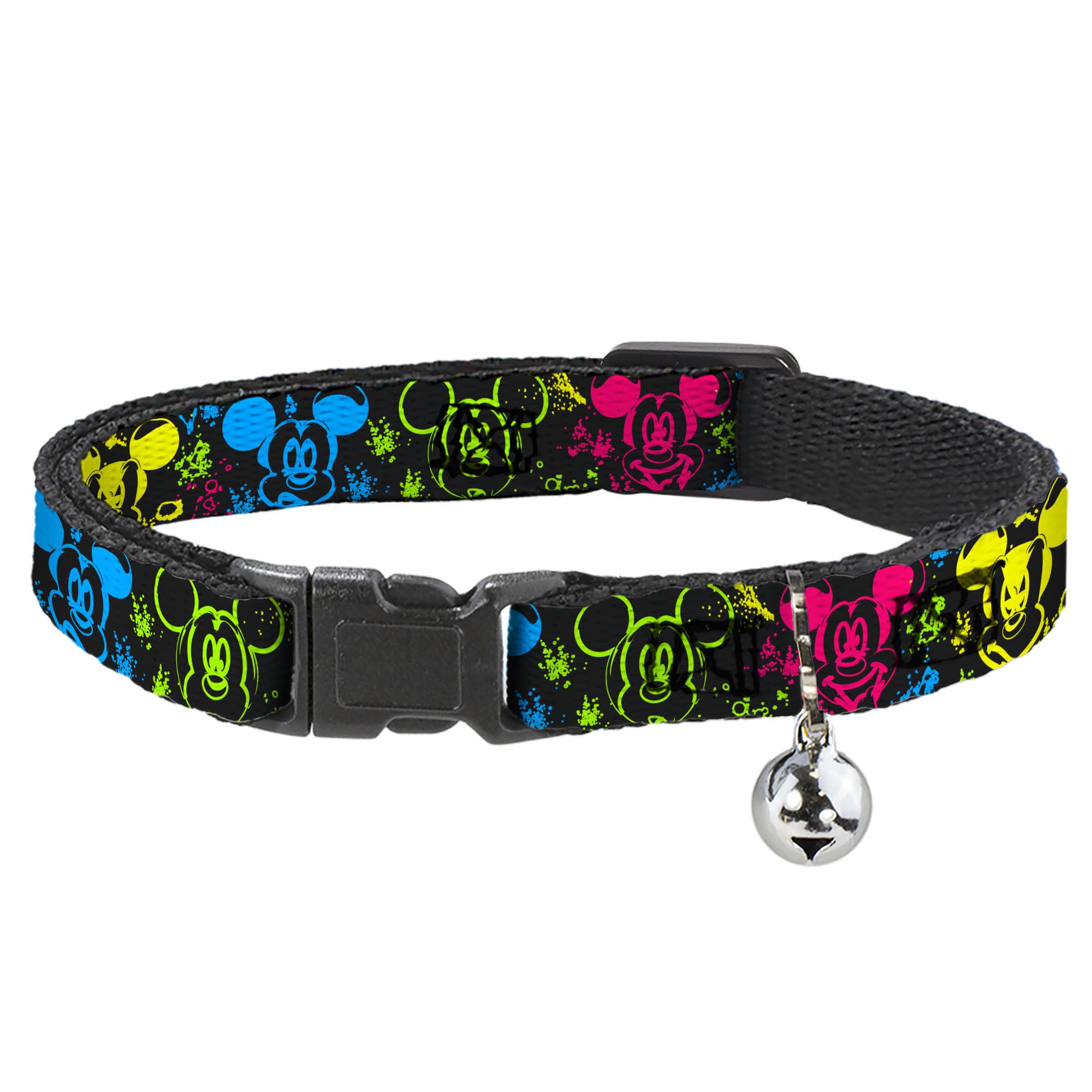 Collar Breakaway anti atragantamiento Mickey Expressions con estampado Paint Splatter Negro