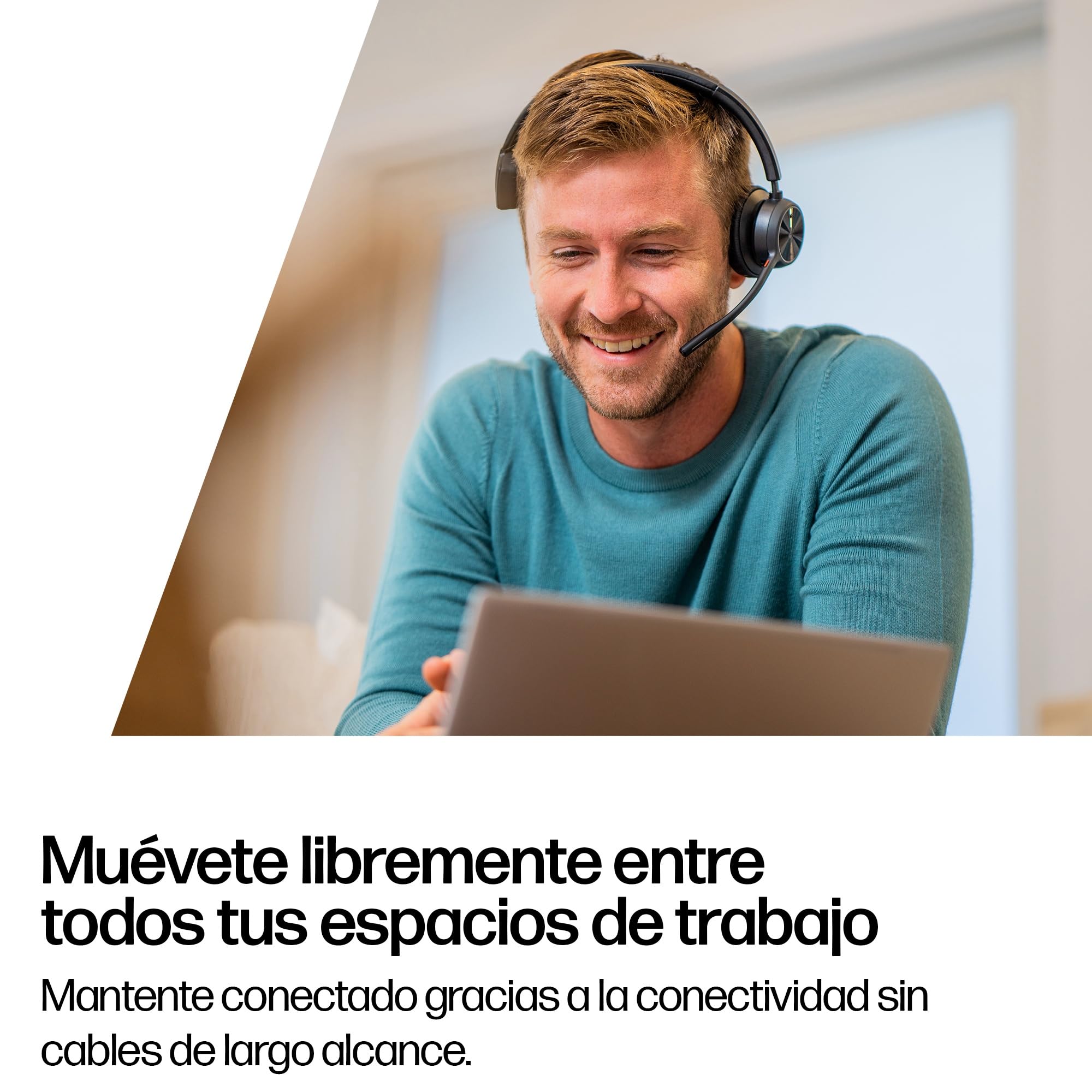 Auricular inalámbrico y soporte de carga Poly Voyager 4310 UC - Auricular Bluetooth monoaural con micrófono de brazo con cancelación de ruido - Conéctalo a PC/dispositivo móvil - Teams (certificado)