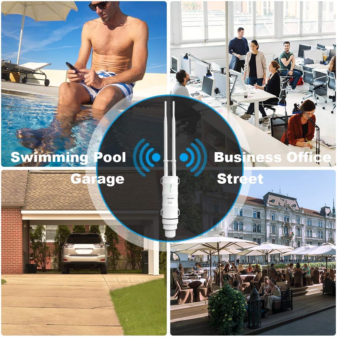 Get Popular Offer N/C (Upgrade Version) AC600 Dual Band 2.4+5G 600Mbps Outdoor WiFi Extender,3 in 1 Outside Weatherproof PoE Access Point (AP)/ Wireless Repeater/Router/Internet Bridge Amplifier Signal Booster