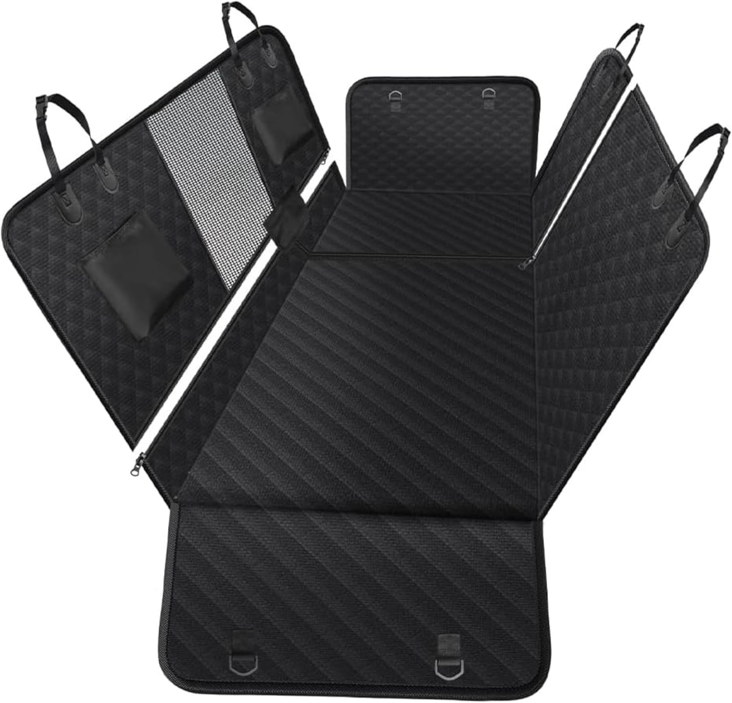 Lume Collective Co. Premium Dog Car Seat Cover – Upgraded 6-in-1 Detachable Design, Heavy-Duty Waterproof Fabric, Door Protection Guards & Non-Slip Base – Modular Dog Seat Cover for Cars & SUVs