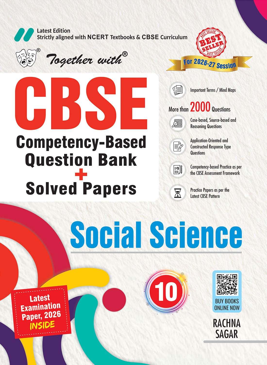 Together with CBSE Question Bank Class 10 Social Science for 2026-27 board exams| Includes Mind Maps, PYQs, Practice Papers & Solved Board Examination Paper 2026