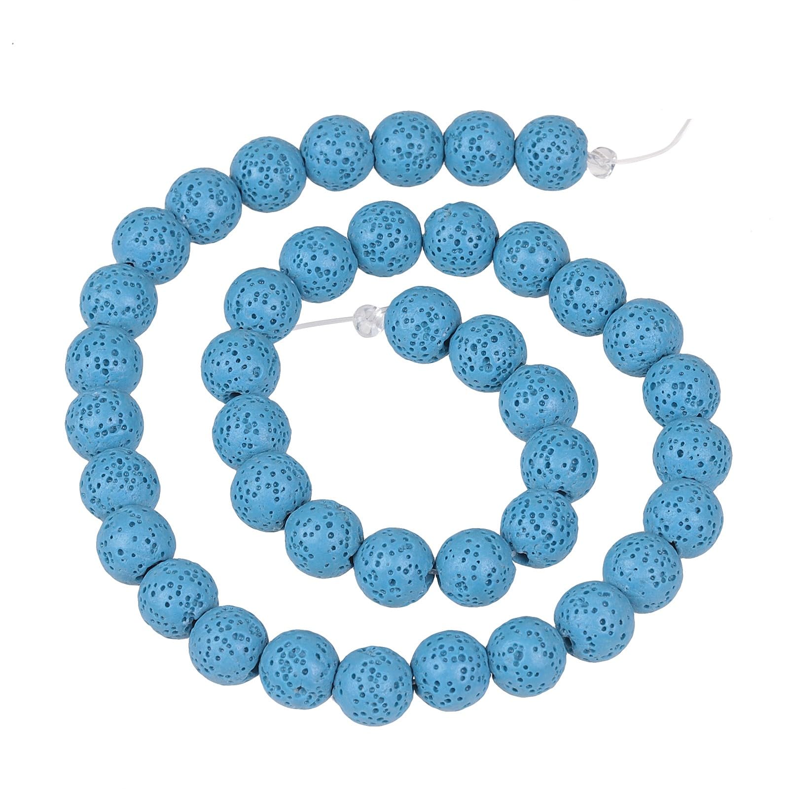 Pierre de lave bleue 10mm pour fabriquer bijoux anti-stress et diffuser huiles essentielles