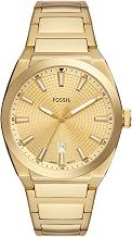 Fossil Men's Everett Quartz Stainless Steel Watch, Three-Hand Watch for Men
