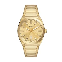 Fossil Mens Everett Quartz Stainless Steel Watch Three-Hand Watch for Men