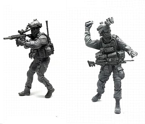 1/35 Kit de modelismo en resina de soldado comando americano (2 personas) piezas de modelismo en resina sin montar ni pintar (uQ9Y-50)