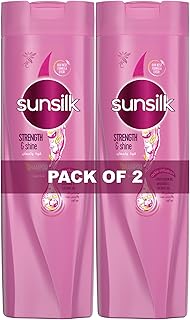 Sunsilk Shampoo, For Weak & Dull Hair, Strength & Shine, With Provitamin B5, Argenine & Coconut Oil, 2 x 350ml
