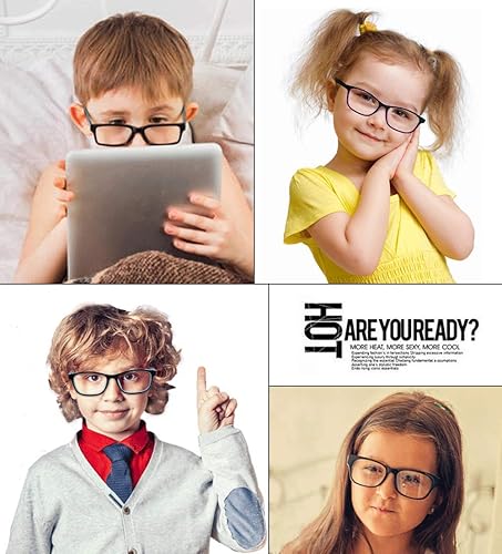 Miniatura 10 de ALWAYSUV Lentes de bloqueo de luz azul para niños y adolescentes con lente transparente UV400 con corte antirreflejos, lentes de lectura para