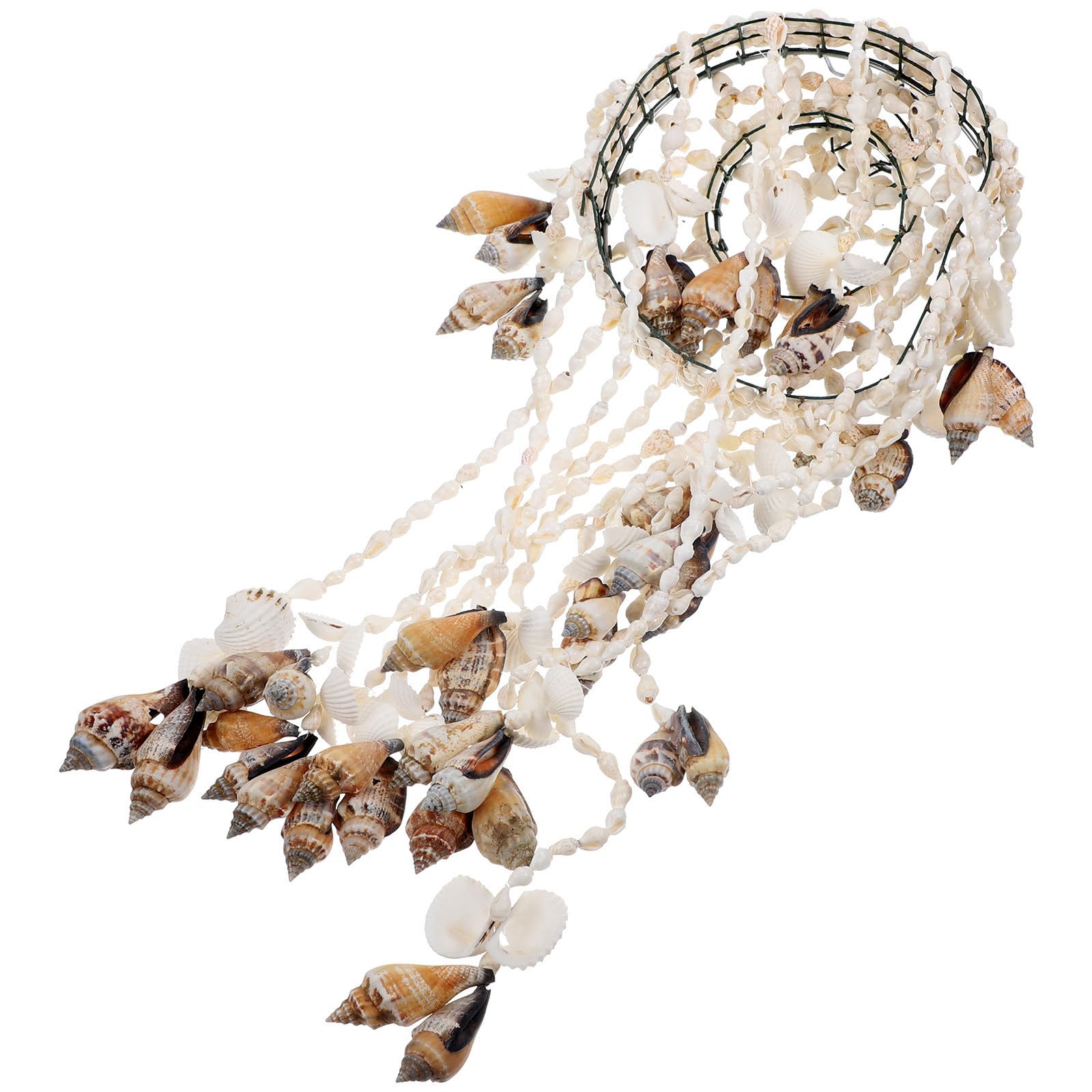 Campanilla de conchas marinas para terraza y jardin bohemio