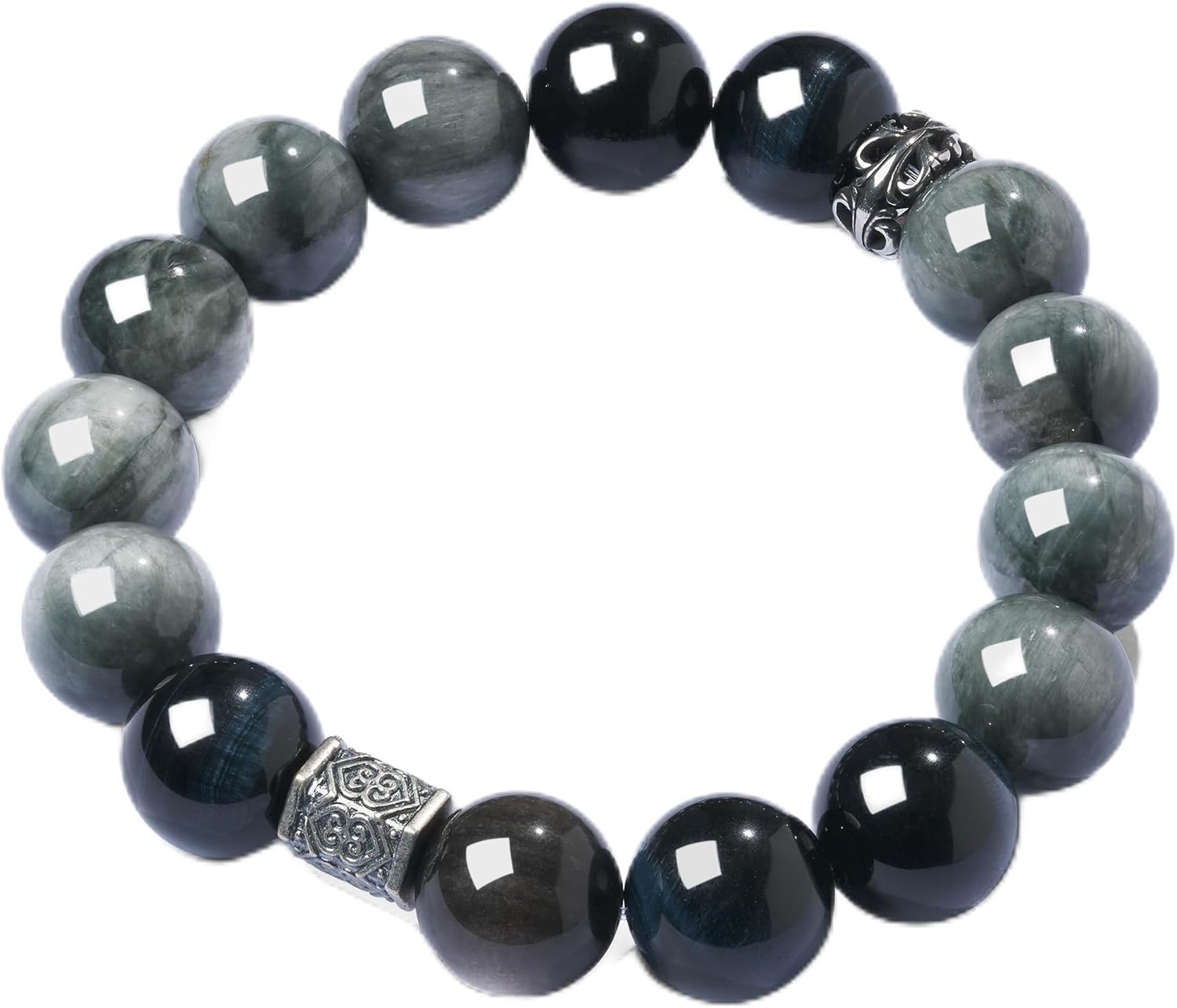 Handmade Natural Crystal Protection Bracelet for Men – Healing, Grounding Energy Jewelry gift for men