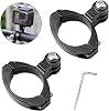 oupados 2Pcs Camera Handlebar Mount Adapter 26.5-32mm Aluminium Bike Motorcycle Standard Handlebar Mount for Action Camera- Black