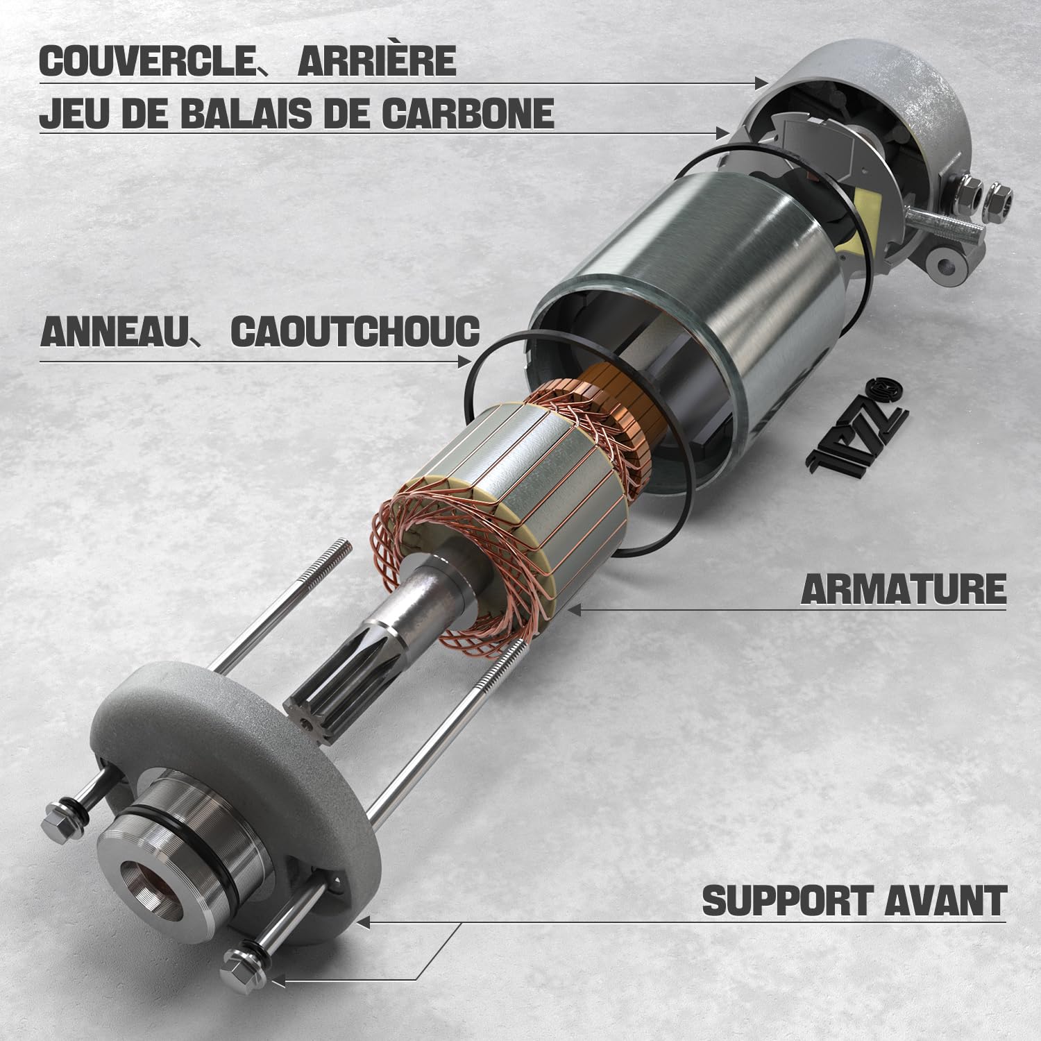 1PZ FR5-HB1 Motor de arranque Bendix compatible con Polaris ATV UTV 325 330 335 425 500 Sportsman Scrambler Magnum Trail Boss Ranger 113528 18645 495713 3084981 3090188