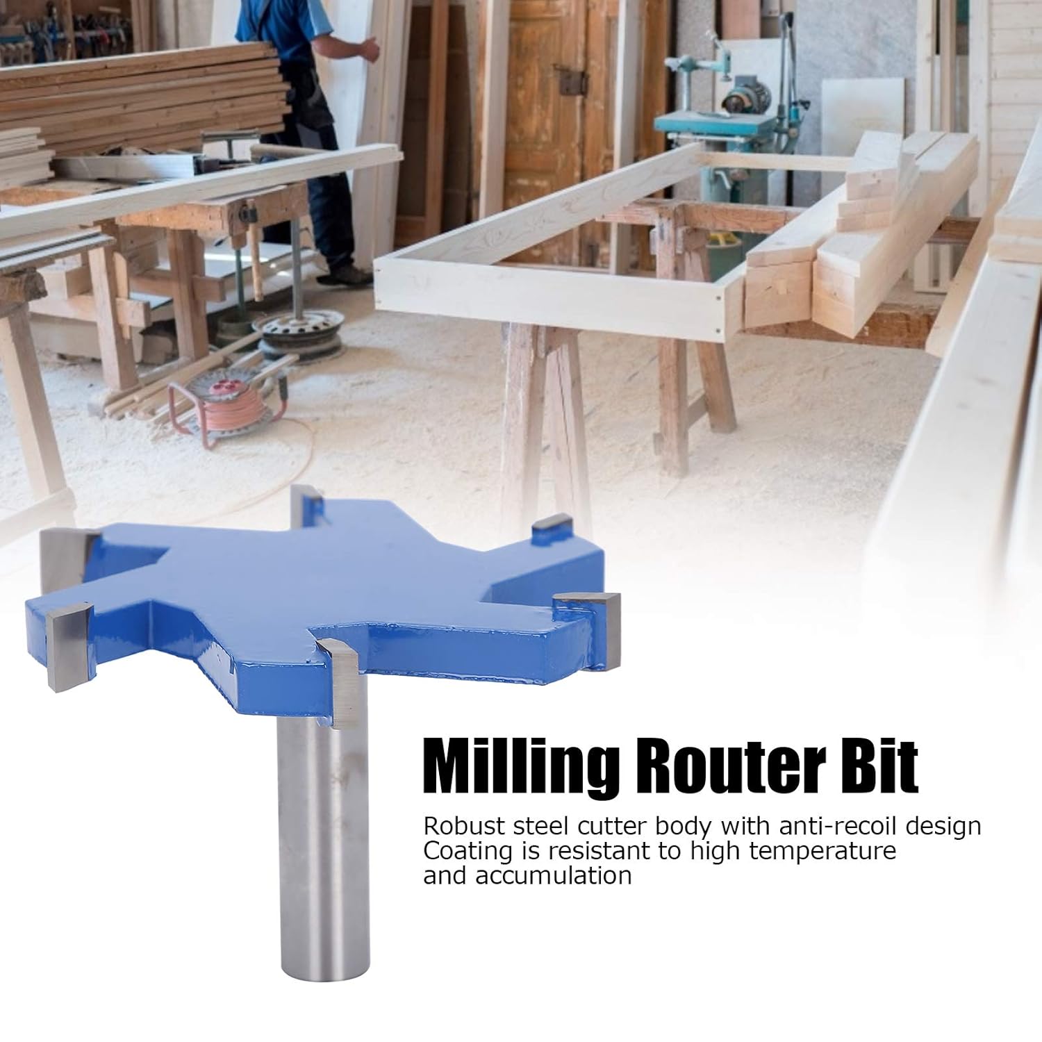 Buy CNC Spoilboard Surfacing Router Bit, 6 Wings 1/2 Shank CNC Router