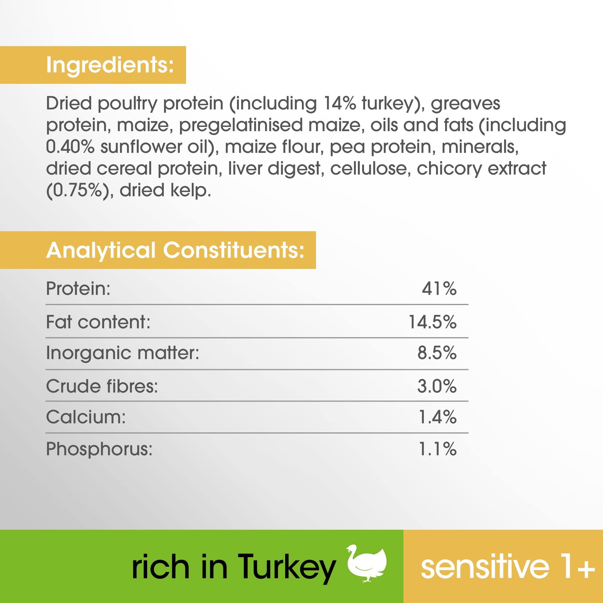 Perfect Fit Comida Seca para Gatos Sensitive 1+ Rica en Pavo, 7 kg (1 Bolsa) – Comida Premium para Gatos Adultos sensibles a Partir de 1 año, sin Trigo ni Soja, para apoyar la digestión