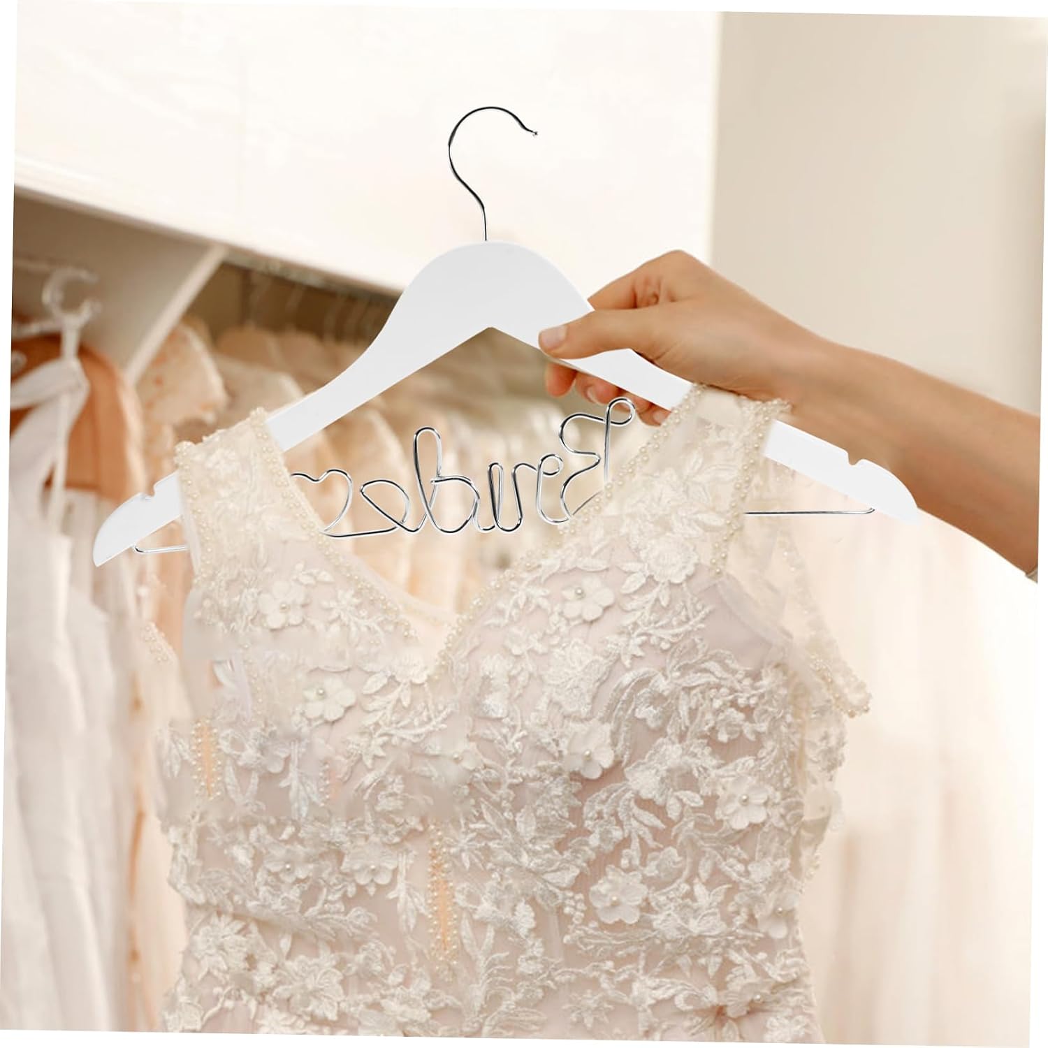 Bride Hanger for Wedding Unique Bridal Suit Hanger Wedding Dress Holder Wedding Dress Hangers Wedding Day