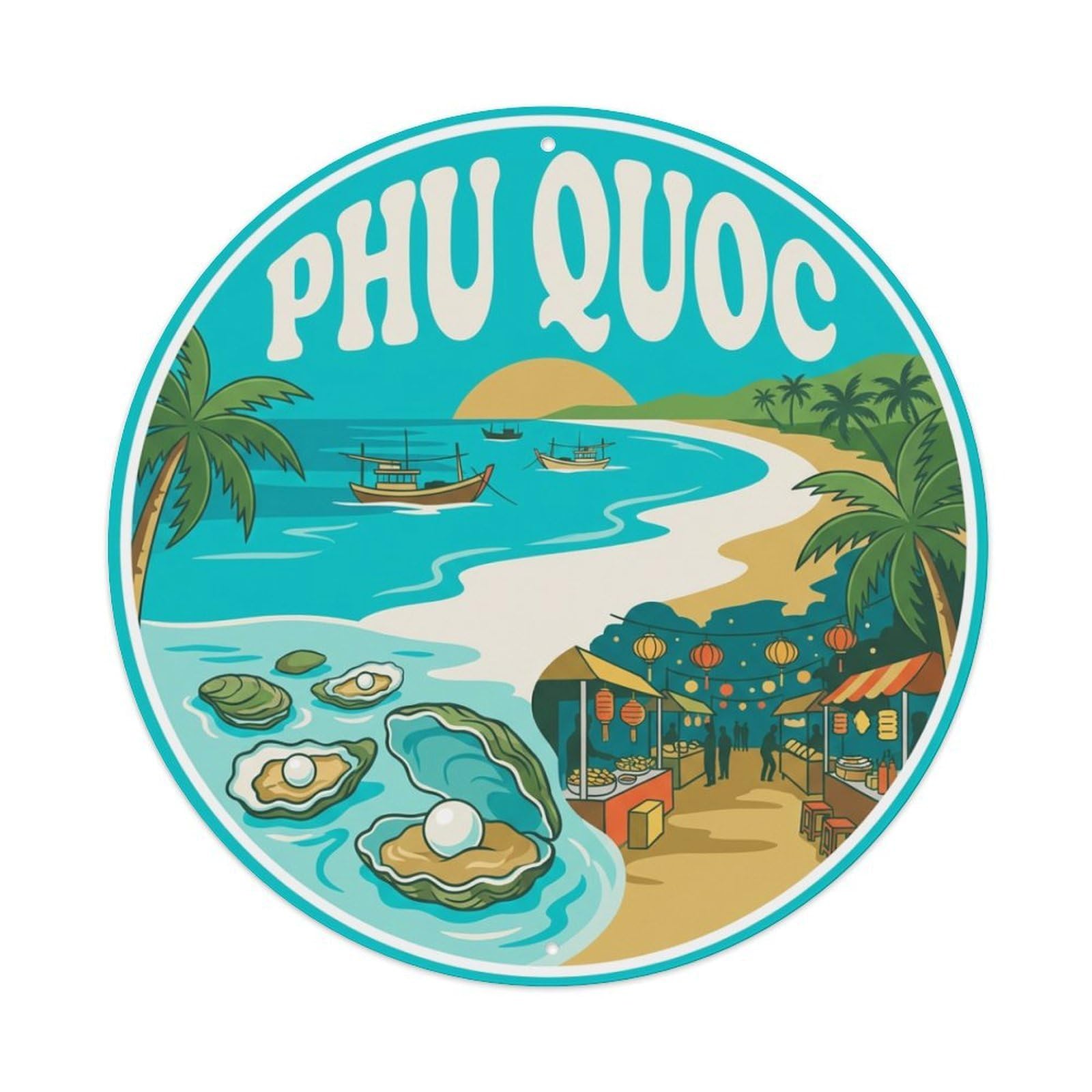 Galvaxio Style Retro Travel Vietnam Phu Quoc Metal Tin Sign