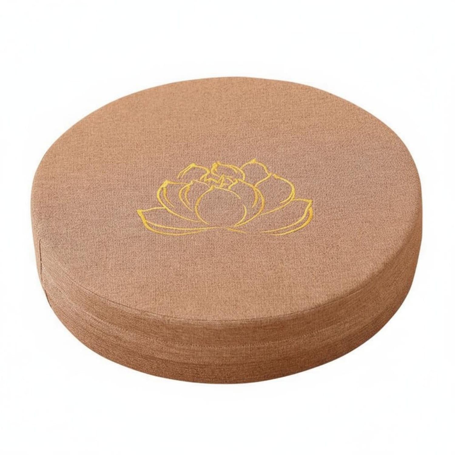 Removable Washable Cover Japanese Tatami Cushion Breathable Linen Textile Round Meditation Cushion Retains Shape Thick Floor Pouf All-Season Comfort for Meditators, Stretching Practitioners-image-13