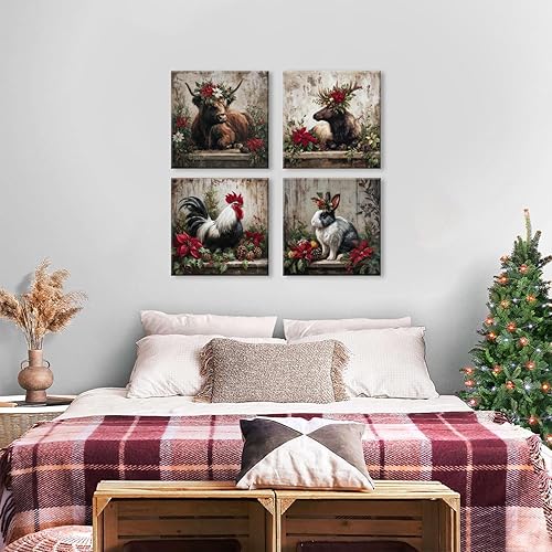 Miniatura 272 de Decoración rústica de cabaña, arte de pared de oso de vida silvestre, bosque, guardería, águila, lobo, alce, ciervo, imágenes para sala de estar,