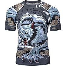 LAFROI Mens Long Sleeve UPF 50+ Baselayer Performance Compression Shirt Rash Guard-CLY08D
