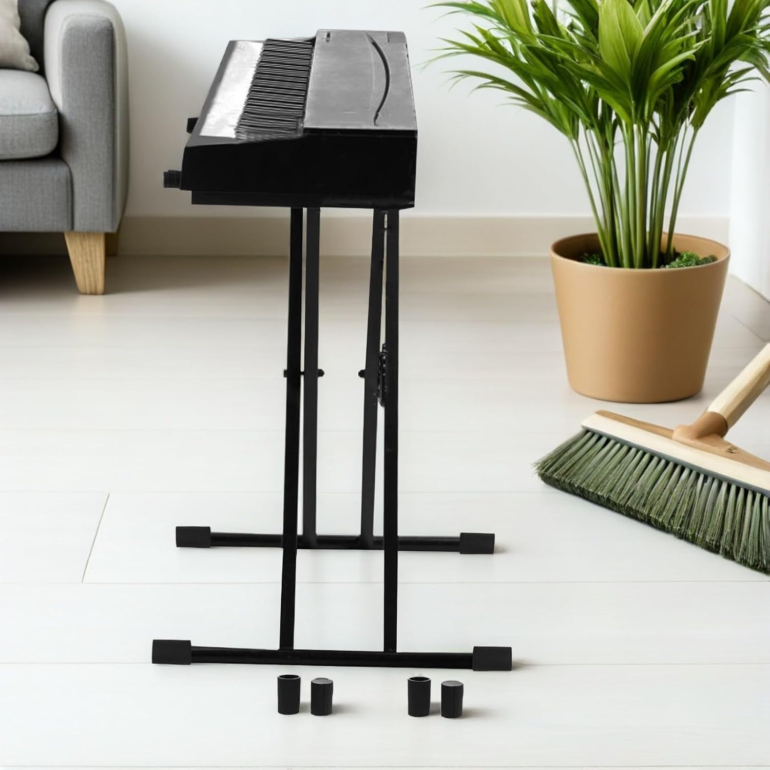 8 Sets Electronic Keyboard Stand Feet - Round Replacement Plastic Digital Piano Leg Protector Caps - Shock Absorbing and Non-Marking for Home Studio image 5