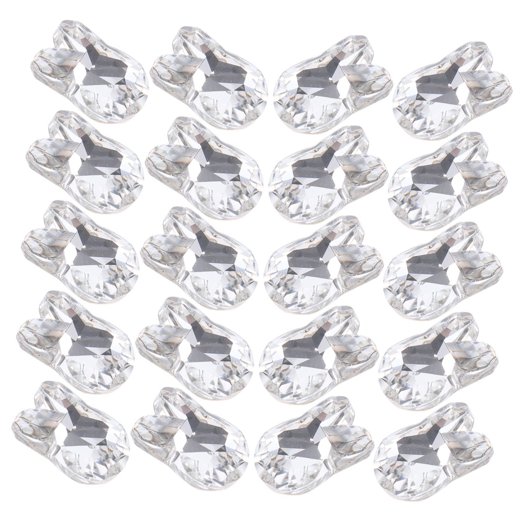 4 Set Gioielli Con Diamanti Per Unghie Unghia Decorazioni Per Manicure Ornamenti Per Manicure Bunny Conigli Decorazioni Per Unghie in Cristallo Fascino Delle Unghie 20 Pezzi*4