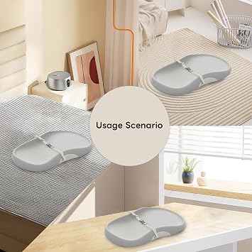 UBRAVOO Baby Changing Mat with Safety Harness and Toys Shelf, Anti-Roll Wedge Baby Changing Pad, Easy Wipe Clean Waterproof with Raised Padded Edges (Grey, Regular Style)