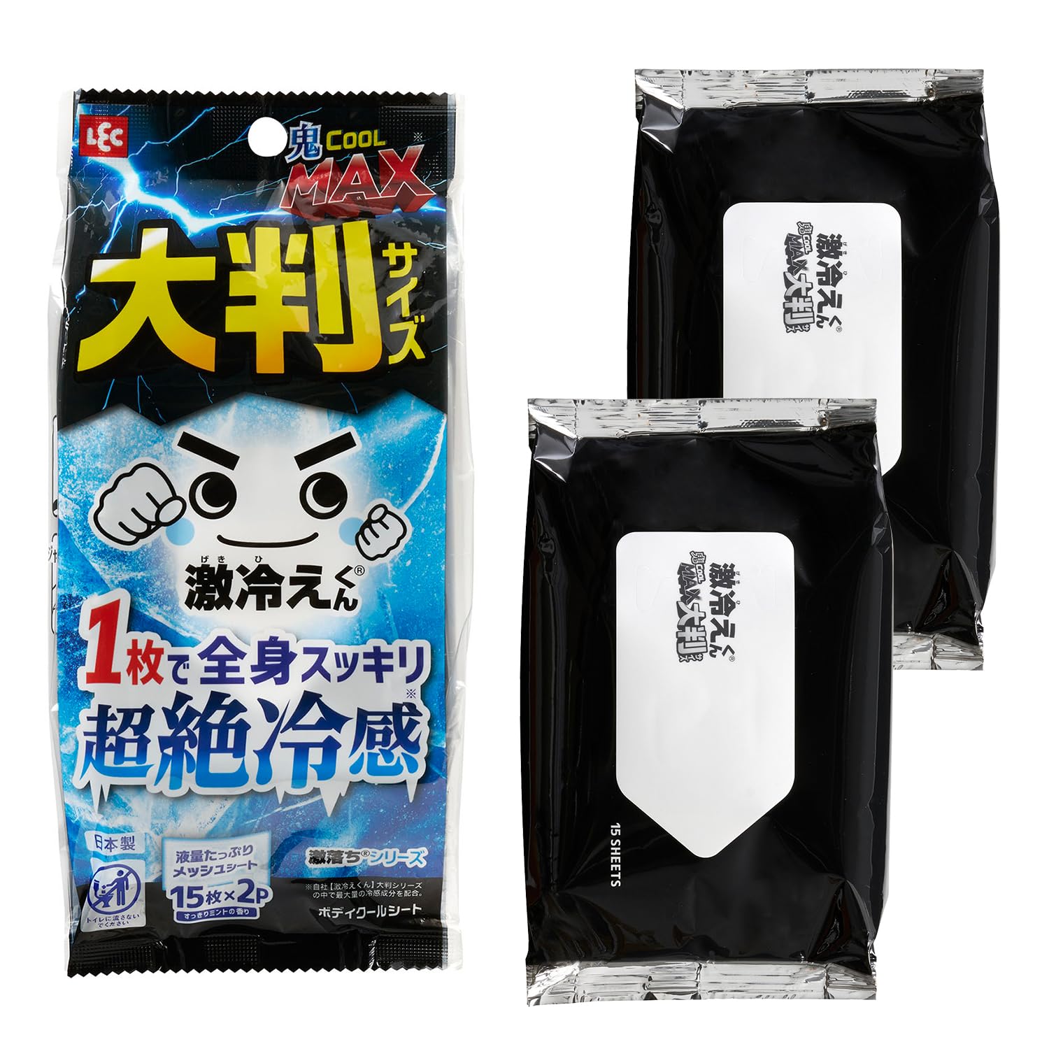 Amazon.co.jp: レック(LEC) 激冷えくん ボディクールシート 超絶冷感