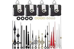 EMOON Machine Clock Movement Replacement Motors and 8 Types Black Clock Hands...