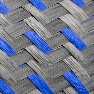 ELDFLRURB Tejido Tejido de Fibra de Carbono, Tejido de Fibra de Carbono 3K Azul Kevlar, Tejido Liso 2+1, Tejido Jacquard, for Bricolaje, 1 Unidad(500 x 1000mm)