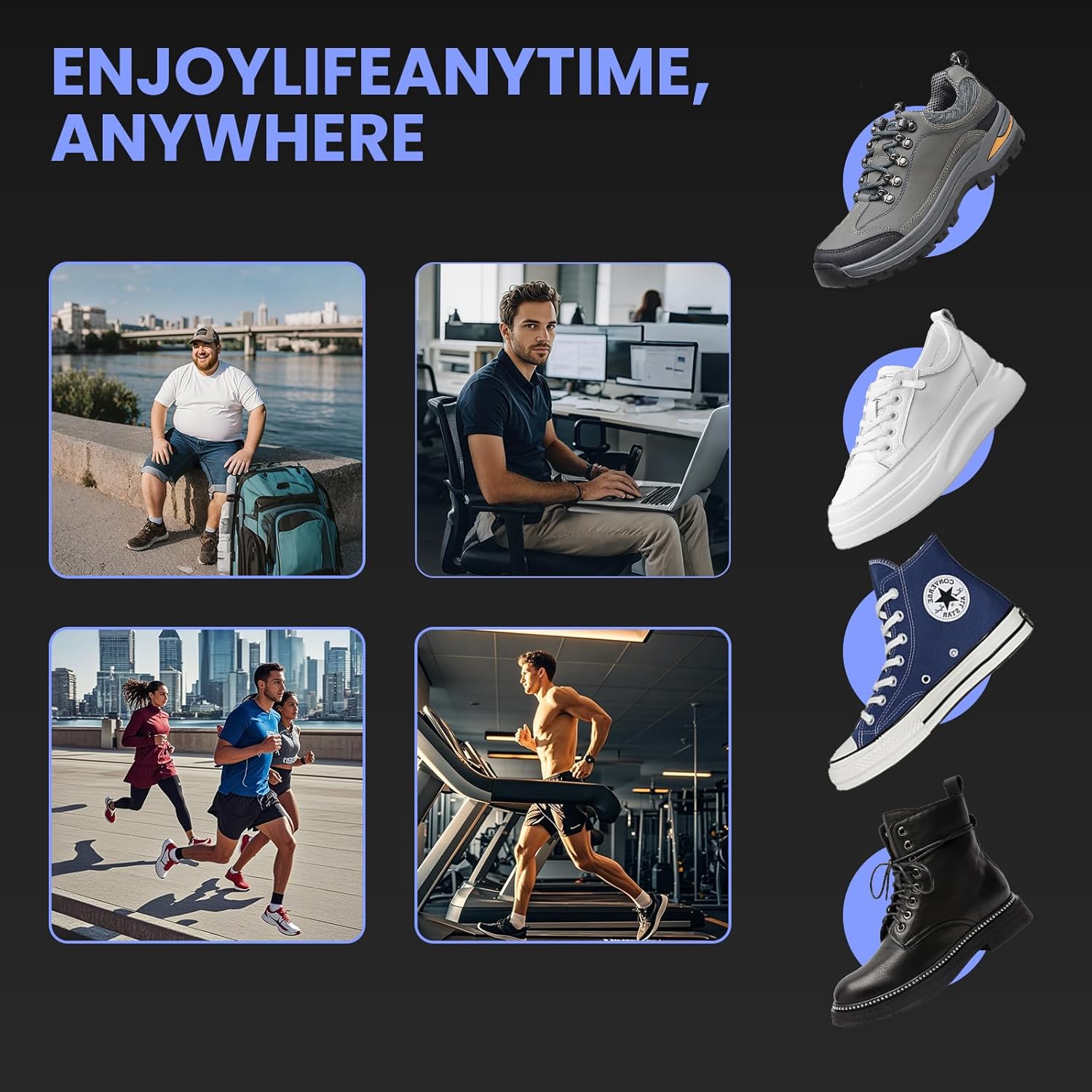 Plantar Fasciitis Insoles - High Arch Support Inserts for Women Men, Wide Insoles for Plantar Fasciitis, Flat Feet, All-Day Comfort with Every Step-Women 9-10|Men 7-8-Size L - Image 6