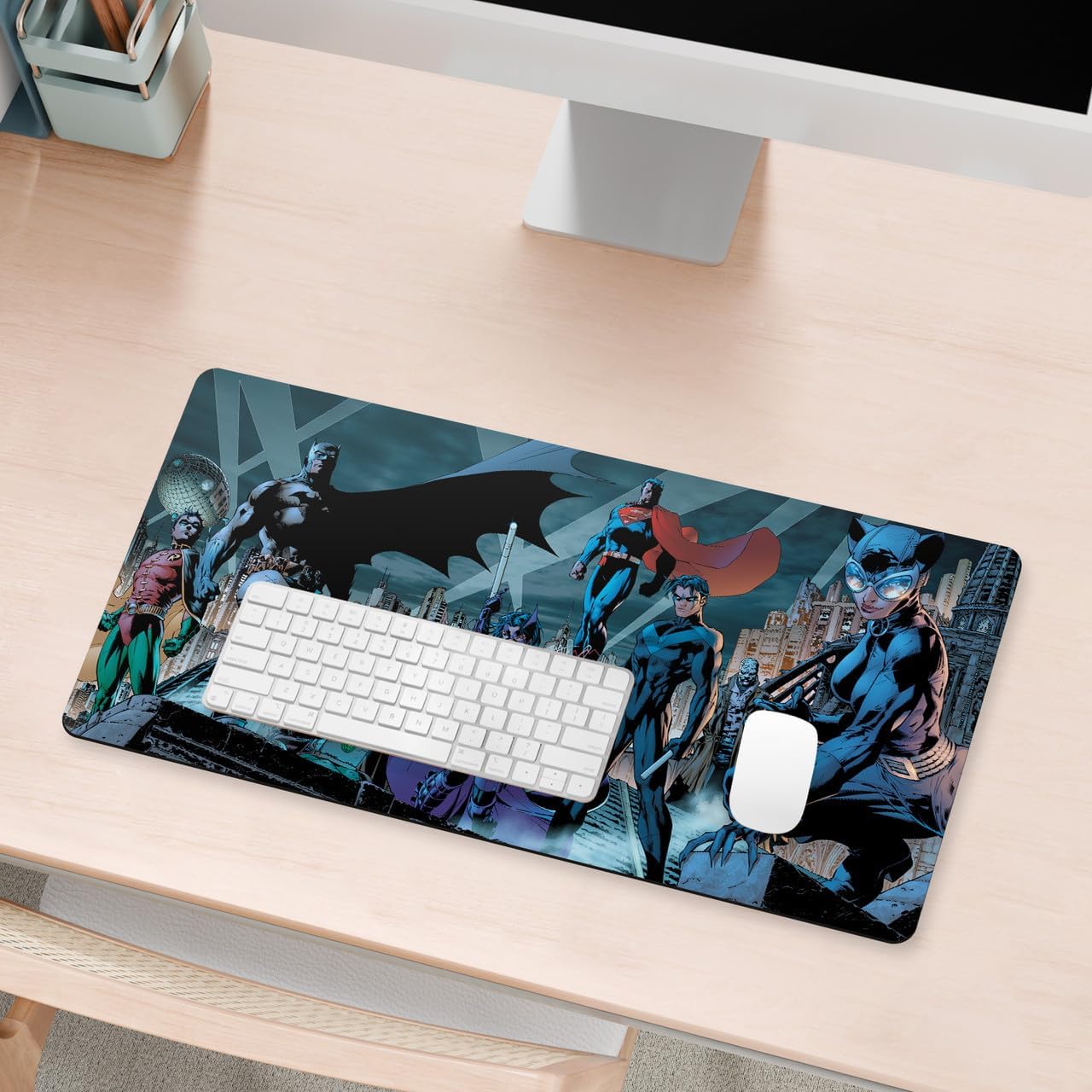 Head Case Designs Officially Licensed Justice League DC Comics Bat-Family Comic Book Covers 23.62 x 11.81 x 0.12 inches (600 x 300 mm) - L Gaming Office Desk PC Keyboard Mouse Mat Pad