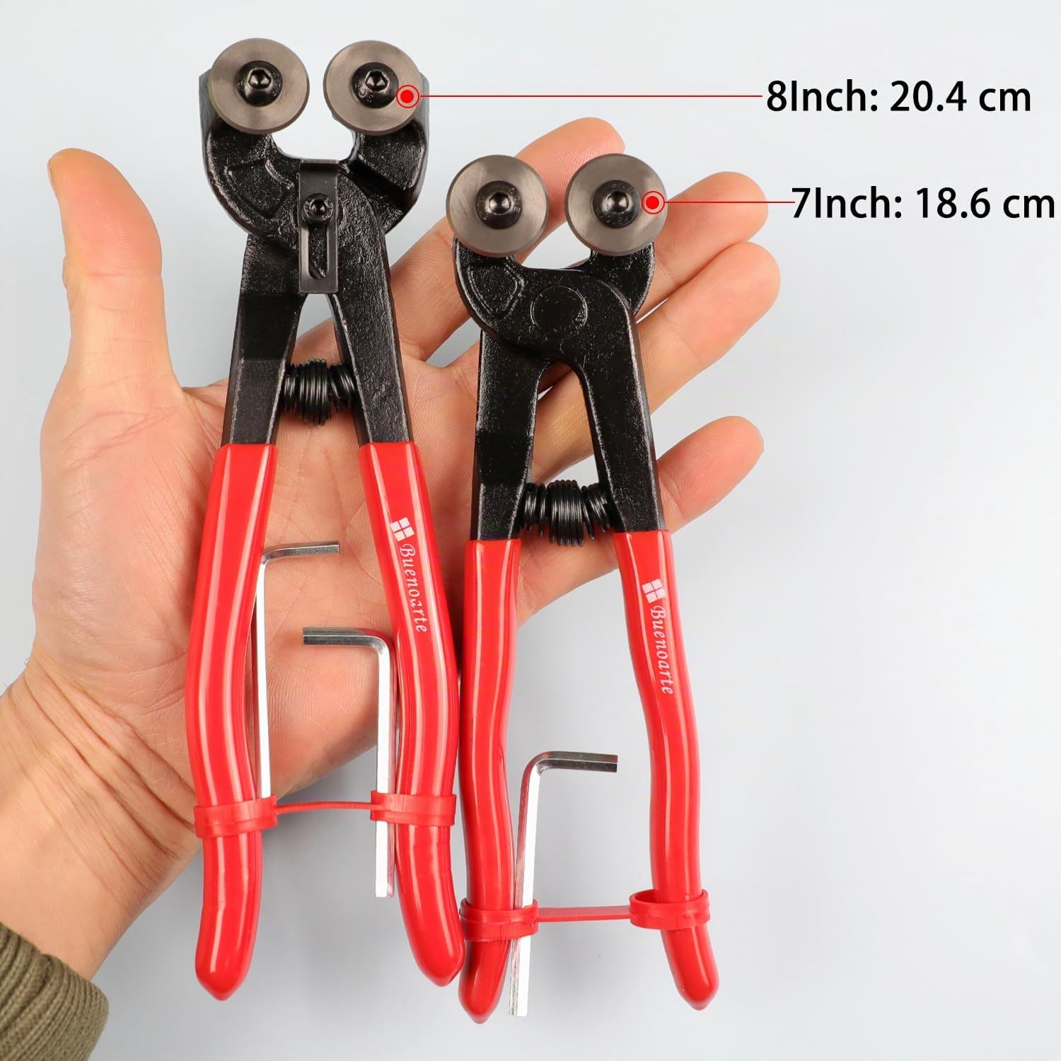 7'' Pinzas de dos rueditas para mosaicos de vidrio y ceramic, Pinza de Azulejos para Cortar Mosaicos De Vidrio