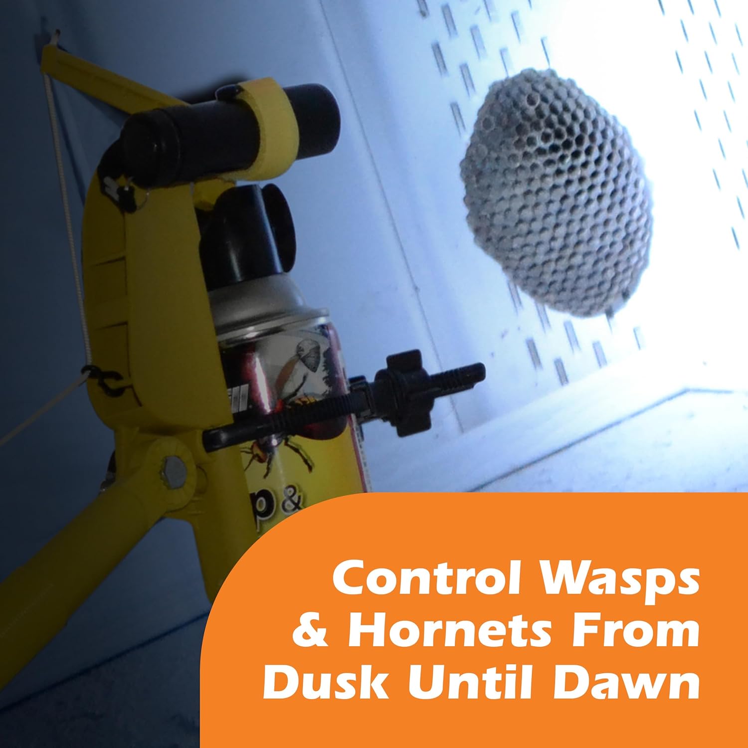 Pro USA-Made Flash Combination Kit - Includes a 9 LED Flashlight & 12ft. Spray Can Extension Pole - Pest Control to Easily Spray Hard-to-Reach Areas Day & Night