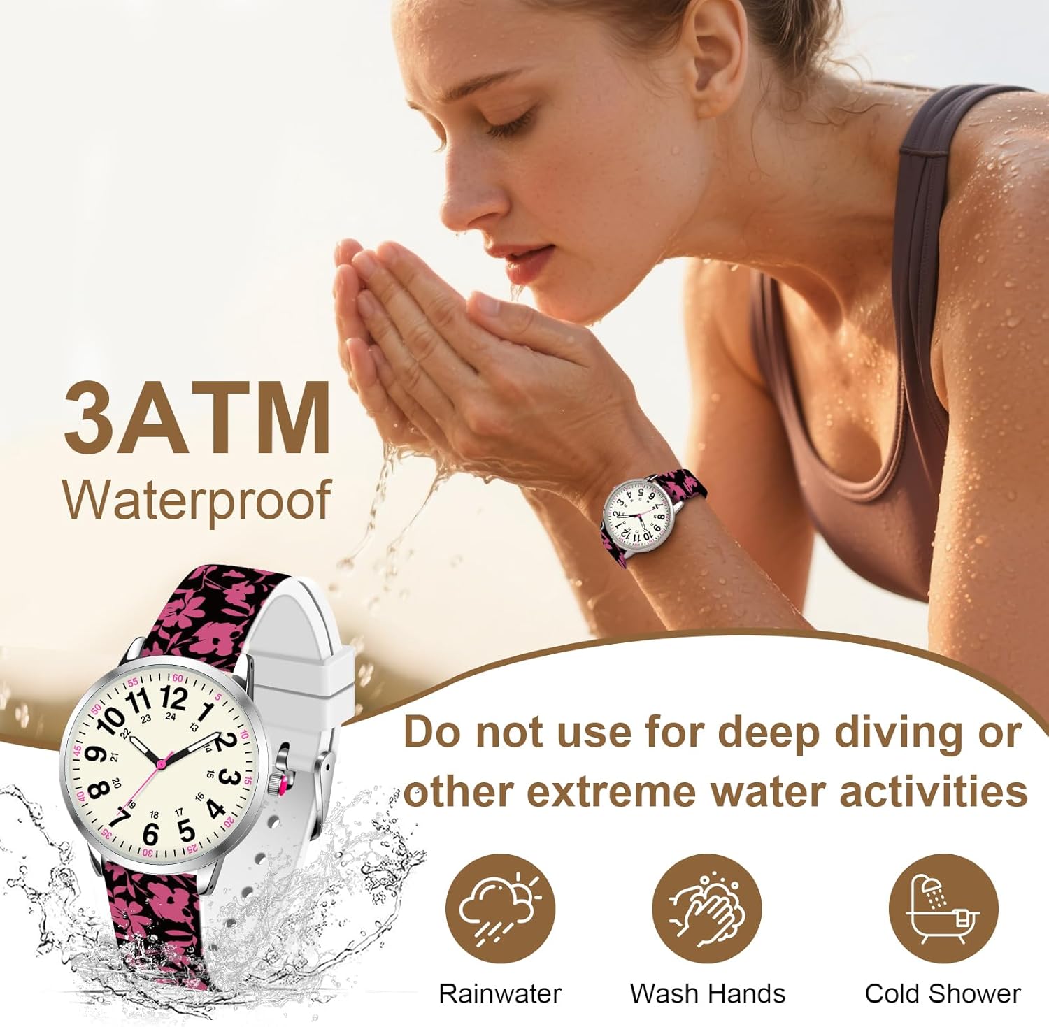 Asan Ge Watches for Women, Fashion 3ATM Waterproof Minimalist Lightweight Easy-to-Read Analog Silicone Watch Suitable for Daily Work, Leisure, Outdoors - Image 4