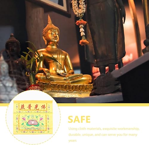 Miniatura 4 de Garneck Mantel de tela para mesa, falda de templo, accesorio de mesa, budista, decorativo, Buda, bordado, adorno, festival, adoración, suministros