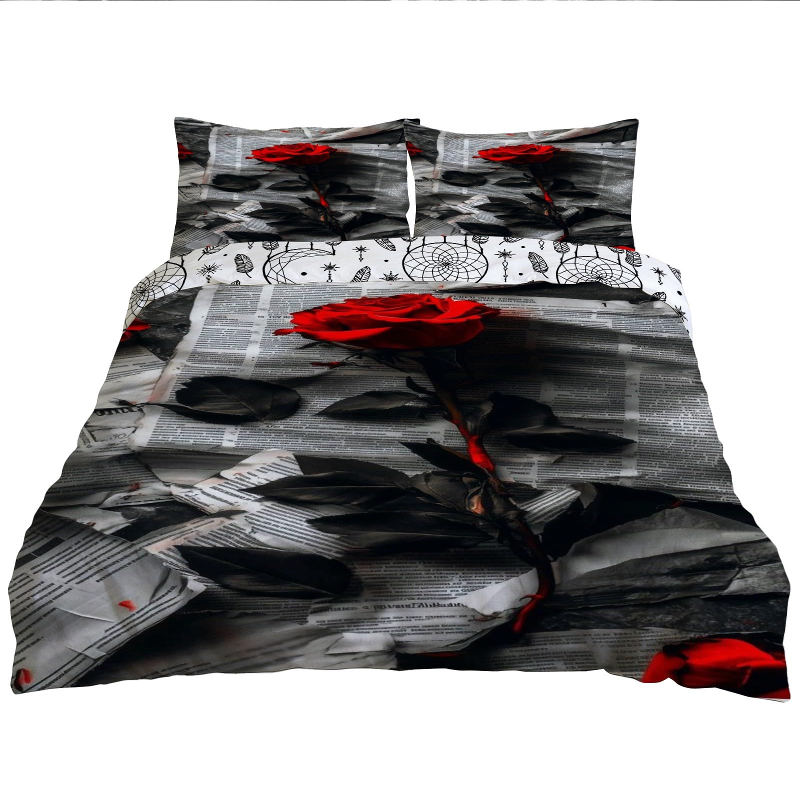 Housse de couette 200x200 confortable respirant avec taies d'oreiller 65x65